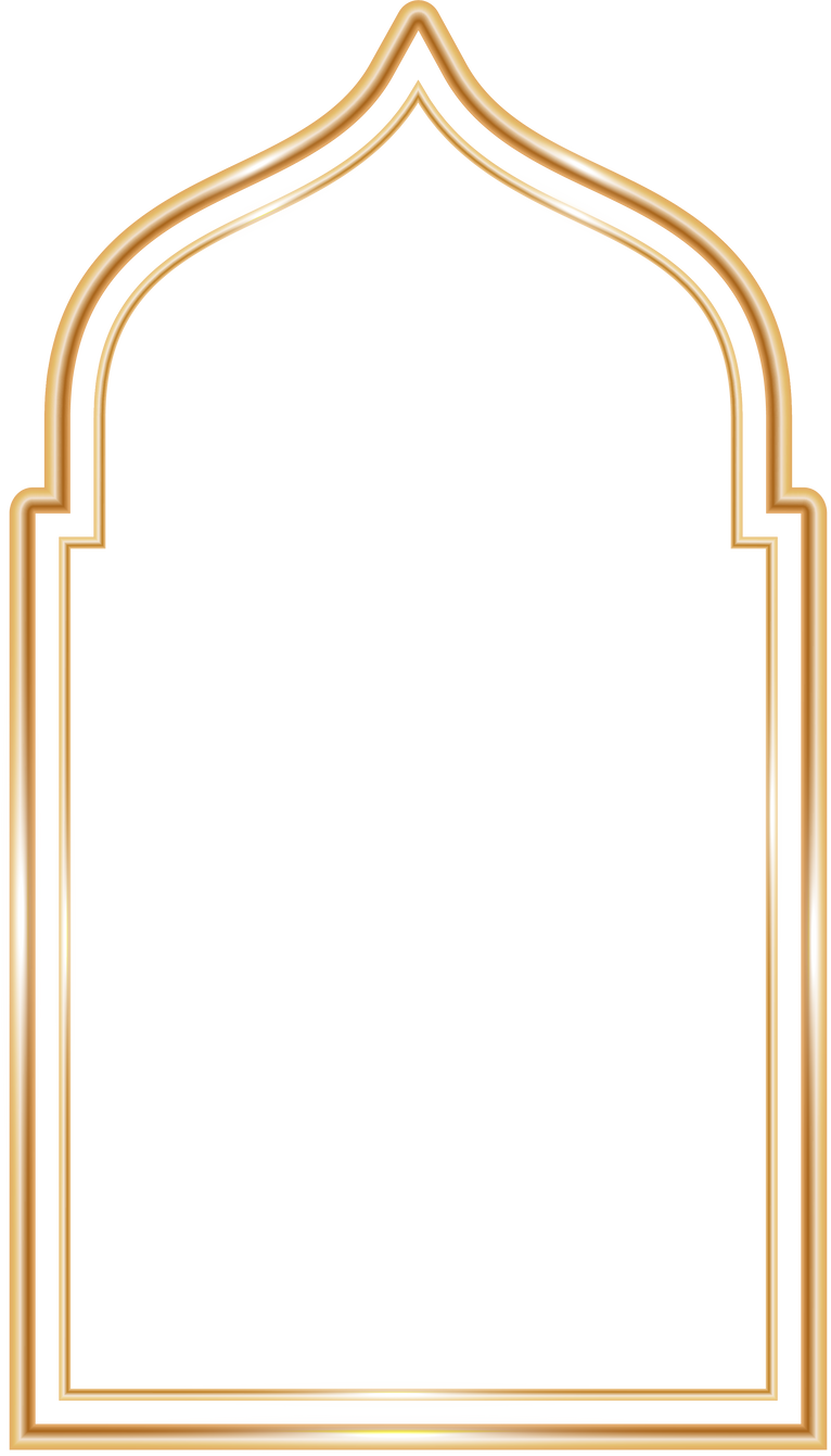 Islamic golden window frame