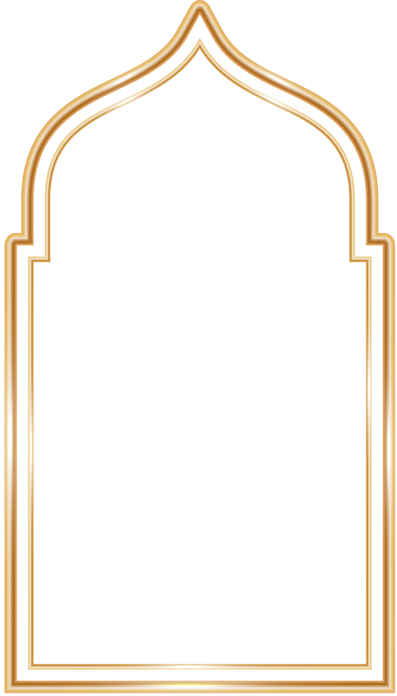 Islamic golden window frame